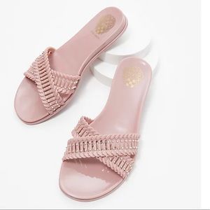 NIB Vince Camuto Cross Strap Blush Jelly Slides